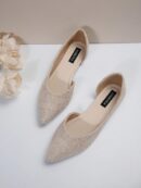 Zapatos de Mujer Planos con Detalles Calados, Cómodos y Antideslizantes