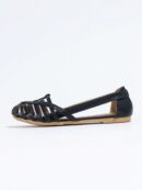 Zapatos Planos de Mujer con Detalles Tejidos y Talón Abierto