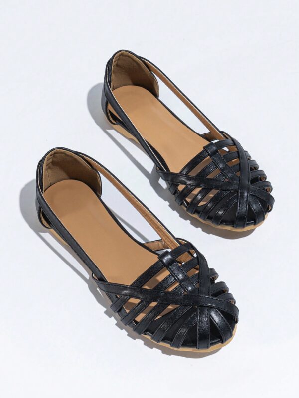Zapatos Planos de Mujer con Detalles Tejidos y Talón Abierto - Image 11