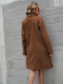 Abrigo Elegante Doble Botonadura con Solapa Clásica