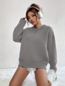 Sweater Casual de Mujer con Manga Larga y Cuello Redondo