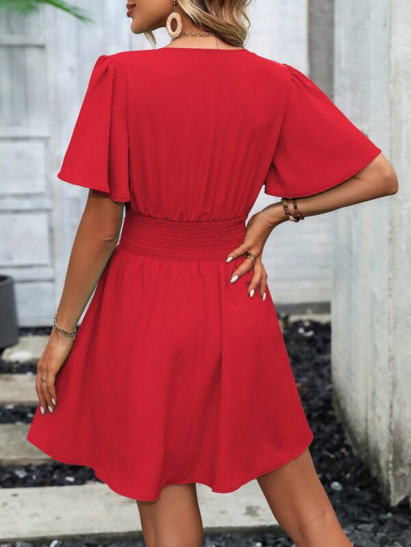 Vestido Casual Cuello en V con Mangas Mariposa - Image 94
