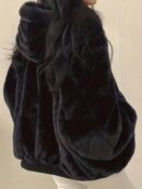 Campera Reversible con Capucha para Mujer, Gruesa para Otoño/Invierno