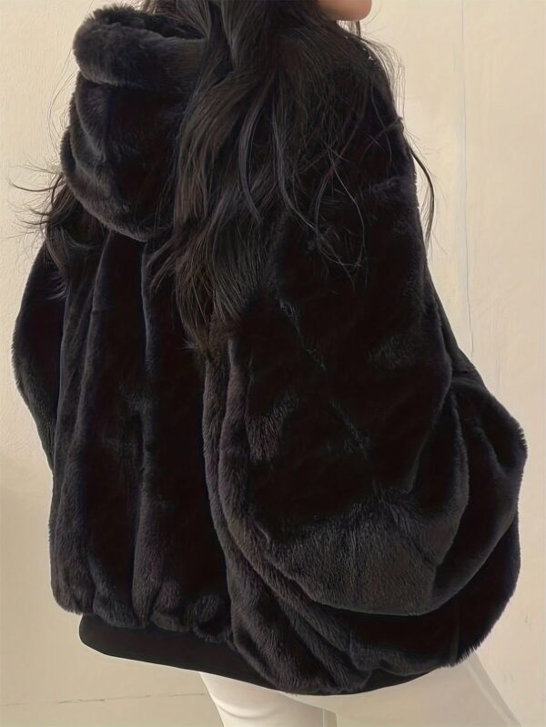 Campera Reversible con Capucha para Mujer, Gruesa para Otoño/Invierno - Image 3