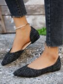 Zapatos de Mujer Planos con Detalles Calados, Cómodos y Antideslizantes