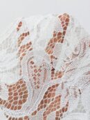 Chaqueta de Encaje con Cuello Chal y Dobladillo Curvo