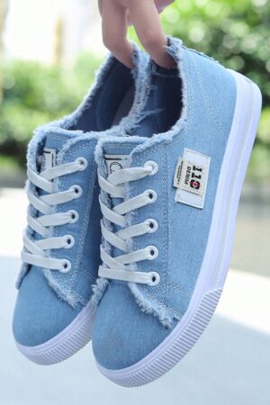 Zapatillas Deportivas de Lona para Mujer, Estilo Estudiantil