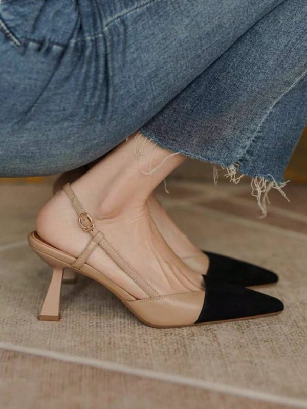 Sandalias Planas de Estilo Francés con Lazo y Hebilla