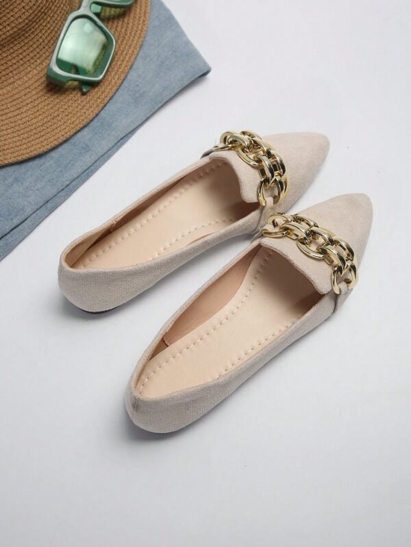 Mocasines Casuales de Puntera Puntiaguda con Hilos Dorados - Image 35
