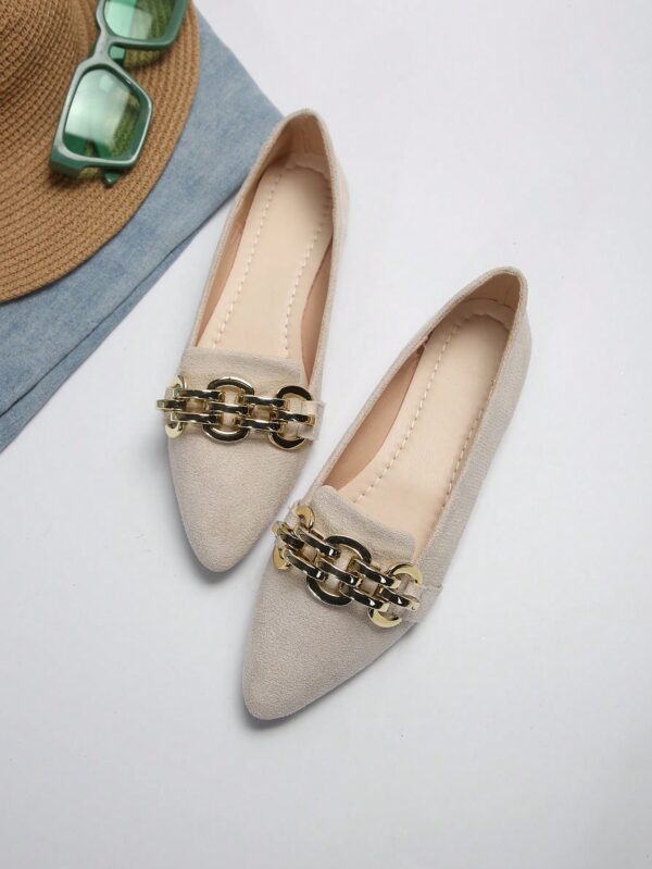 Mocasines Casuales de Puntera Puntiaguda con Hilos Dorados - Image 36