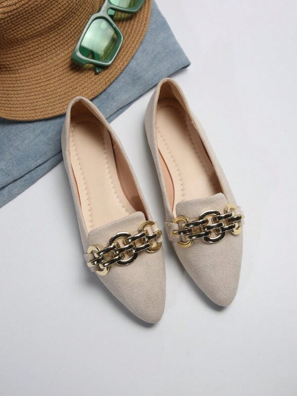 Mocasines Casuales de Puntera Puntiaguda con Hilos Dorados - Image 37