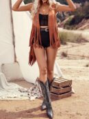 Chaleco Vaquero con Remaches y Flecos