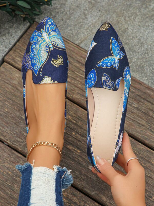 Mocasines Casuales de Puntera Puntiaguda con Hilos Dorados - Image 6