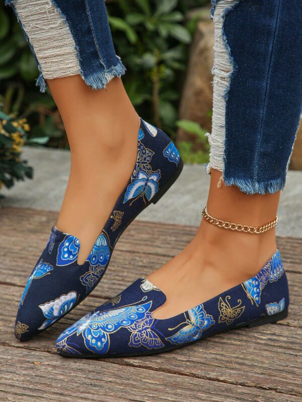 Mocasines Casuales de Puntera Puntiaguda con Hilos Dorados - Image 7