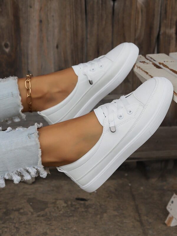 Zapatillas Blancas Deportivas de Mujer para Primavera y Otoño - Image 3
