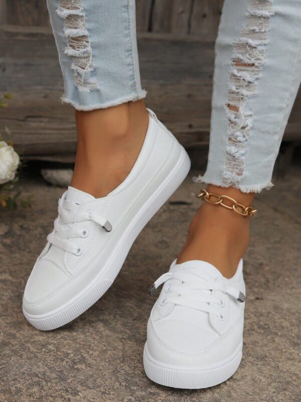 Zapatillas Blancas Deportivas de Mujer para Primavera y Otoño - Image 4