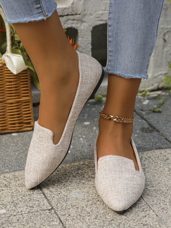 Mocasines Casuales de Puntera Puntiaguda con Hilos Dorados - Image 3