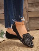 Zapatos Planos Estampados con Punta Afilada y Diseño Deslizable