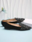 Zapatos Planos Estampados con Punta Afilada y Diseño Deslizable