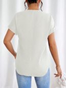 Blusa Casual con Cremallera y Manga Murciélago