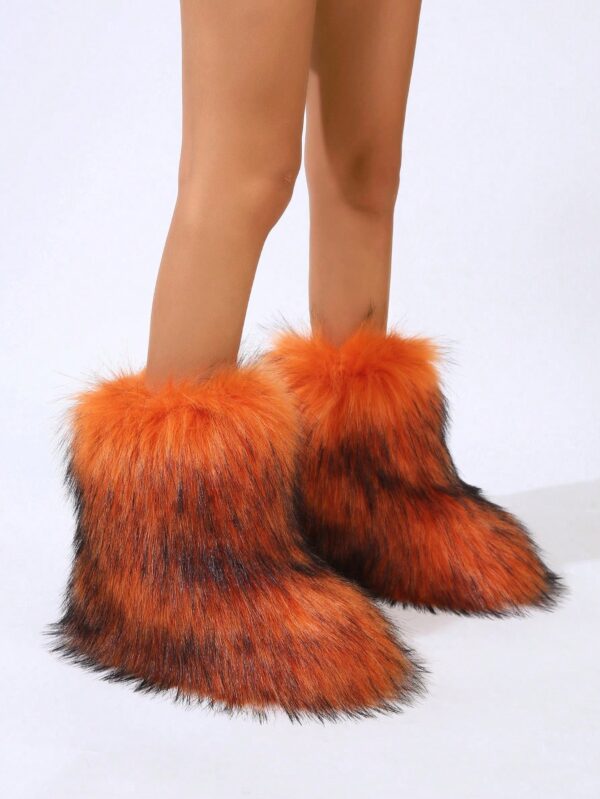 Botas de Nieve Peludas de Caña Media para Mujer - Image 50
