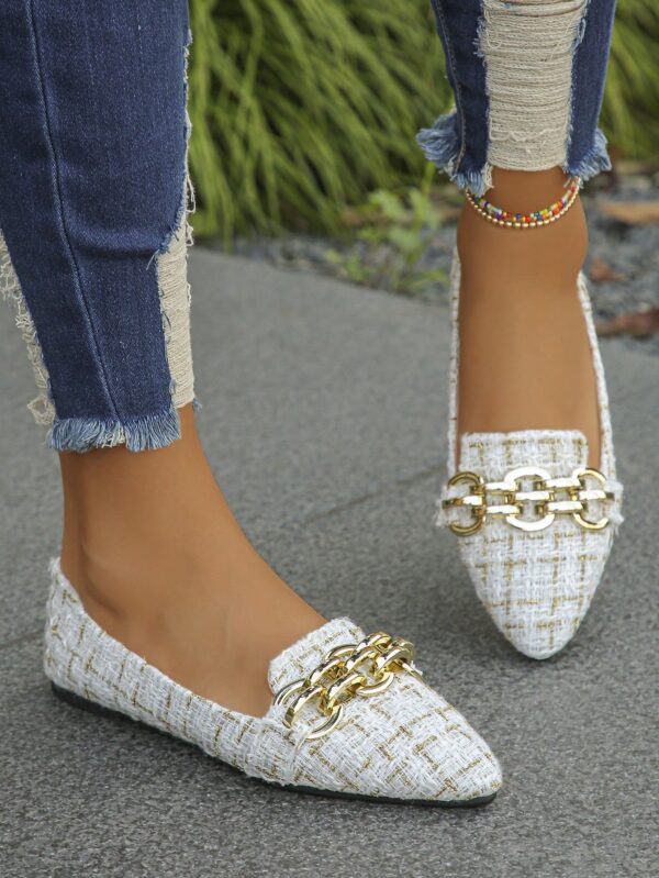 Zapatos Planos Estampados con Punta Afilada y Diseño Deslizable - Image 2