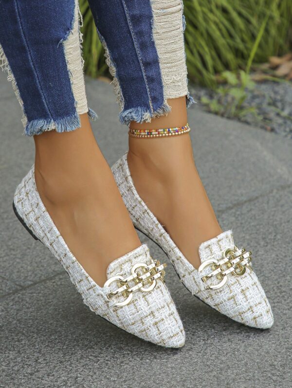Zapatos Planos Estampados con Punta Afilada y Diseño Deslizable - Image 3