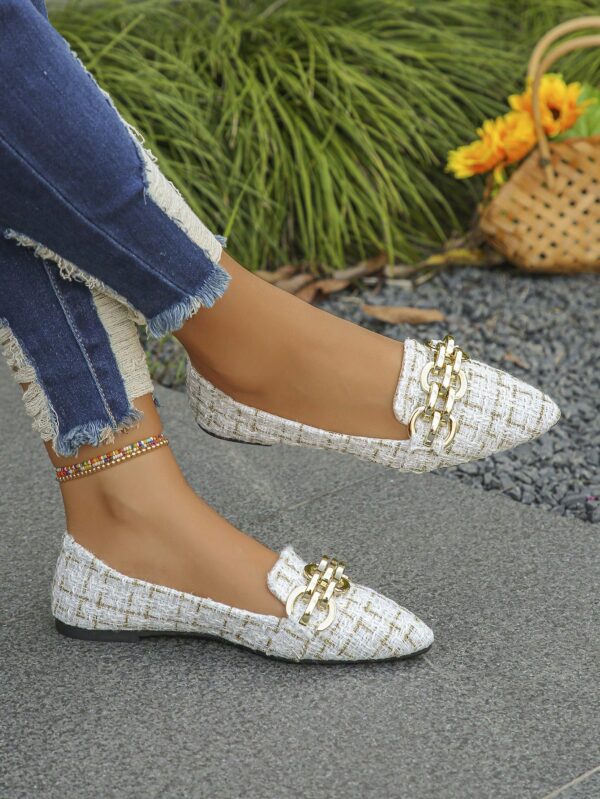 Zapatos Planos Estampados con Punta Afilada y Diseño Deslizable - Image 4