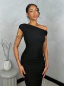 Vestido Largo Asimétrico Elegante Ajustado