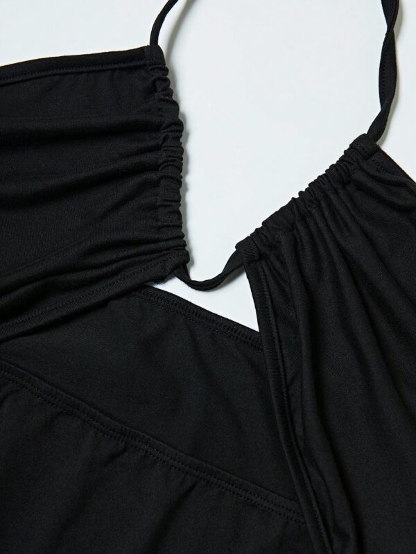 Vestido Largo Halter Sin Mangas con Espalda Descubierta y Abertura Lateral - Image 6