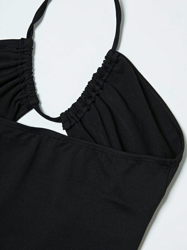 Vestido Largo Halter Sin Mangas con Espalda Descubierta y Abertura Lateral - Image 7