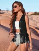 Chaleco Boho con Flecos de Gamuza para Primavera/Verano