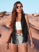 Chaleco Boho con Flecos de Gamuza para Primavera/Verano