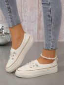 Zapatillas Deportivas de Lona en Negro, Talla Grande
