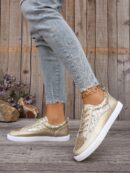 Zapatillas Deportivas de Lona en Negro, Talla Grande