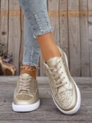 Zapatillas Deportivas de Lona en Negro, Talla Grande