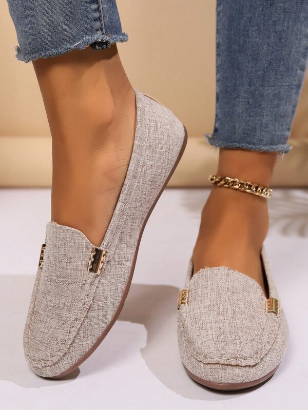 Mocasines de Lona Ligera en Talla Grande para Mujer