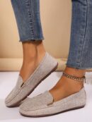 Mocasines de Lona Ligera en Talla Grande para Mujer