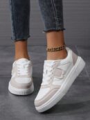 Zapatillas Deportivas Casual para Mujer en Blanco Chic
