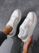 Zapatillas Deportivas Casual para Mujer en Blanco Chic