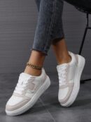 Zapatillas Deportivas Casual para Mujer en Blanco Chic