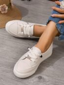 Zapatillas Deportivas Planas de Mujer con Detalles de Strass