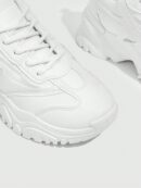 Zapatillas Deportivas Chunky de Malla Blanca con Cordones