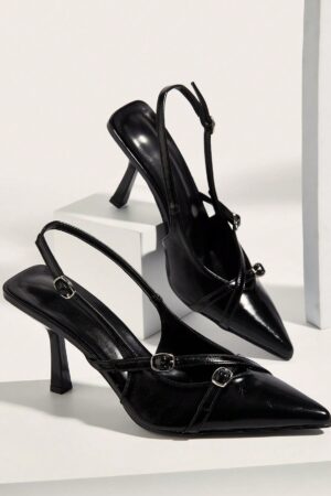 Sandalias Stiletto Elegantes con Correas Cruzadas y Punta Fina