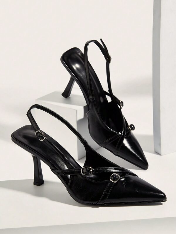 Sandalias Stiletto Elegantes con Correas Cruzadas y Punta Fina