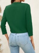 Chaqueta Corta Negra de Trabajo para Mujer, Temporada Primavera