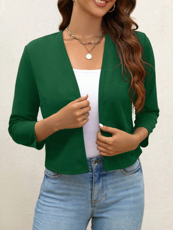 Chaqueta Corta Negra de Trabajo para Mujer, Temporada Primavera - Image 27