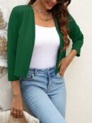 Chaqueta Corta Negra de Trabajo para Mujer, Temporada Primavera