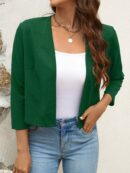 Chaqueta Corta Negra de Trabajo para Mujer, Temporada Primavera
