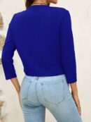 Chaqueta Corta Negra de Trabajo para Mujer, Temporada Primavera